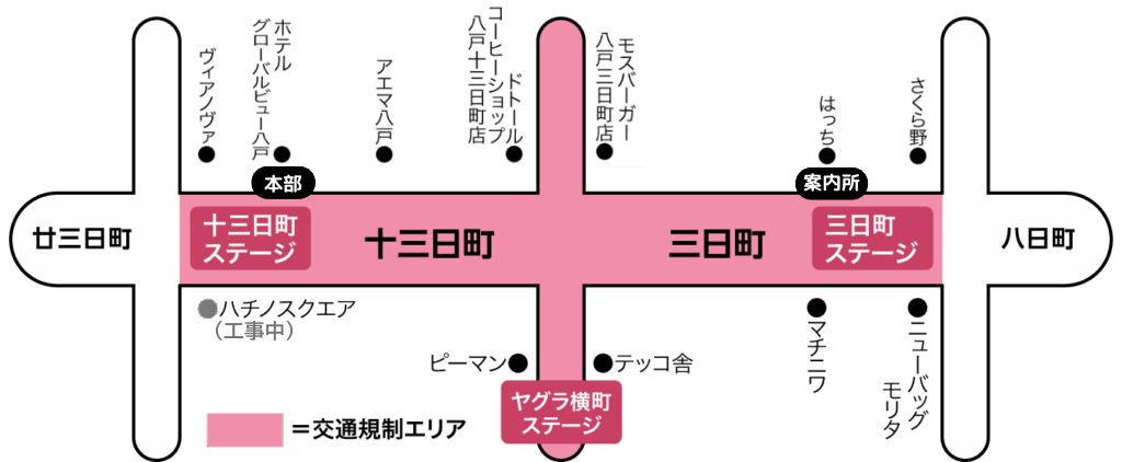 八戸七夕まつり会場図